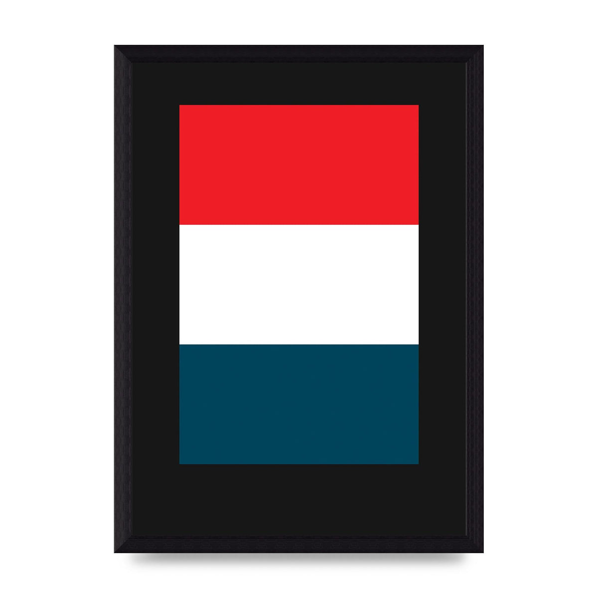 Bold Geometric Three Printed Poster - A4 framed