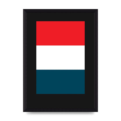 Bold Geometric Three Printed Poster - A4 framed