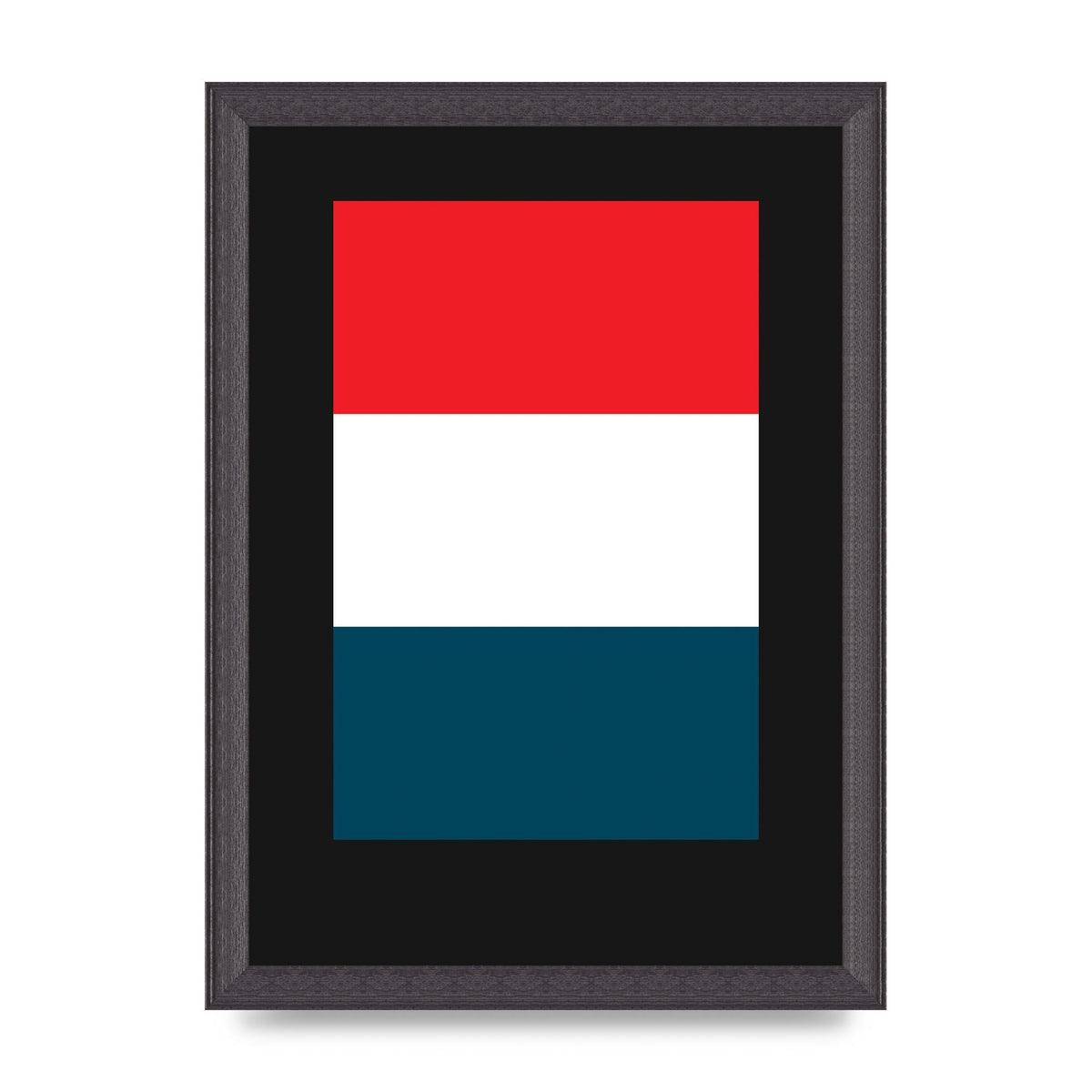 Bold Geometric Three Printed Poster - A4 framed