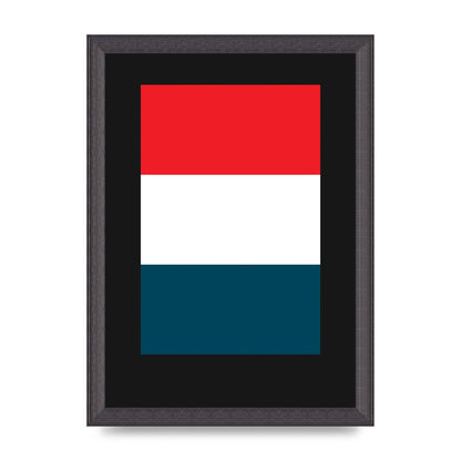 Bold Geometric Three Printed Poster - A4 framed