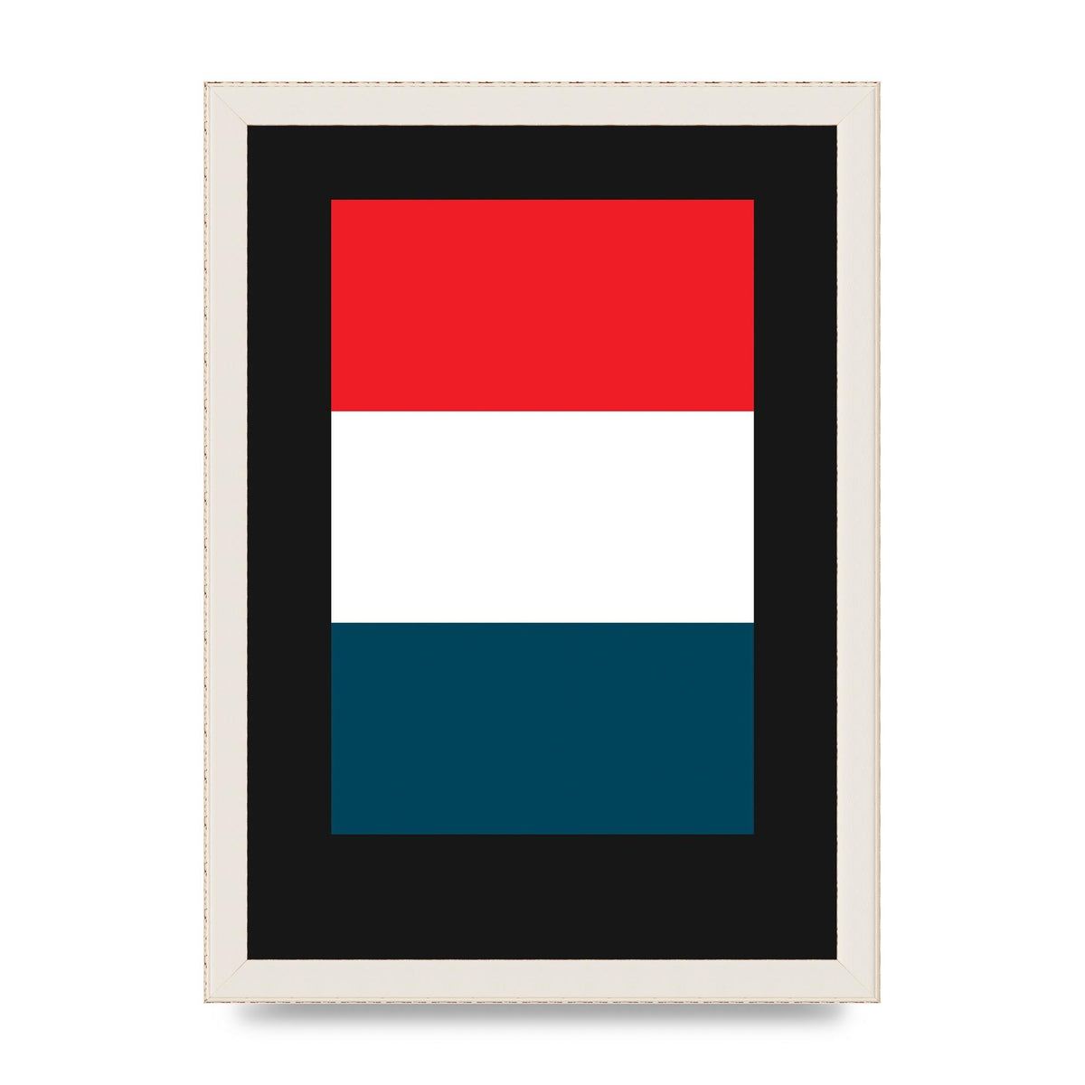 Bold Geometric Three Printed Poster - A4 framed
