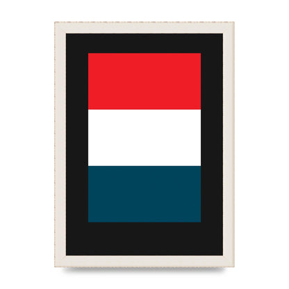 Bold Geometric Three Printed Poster - A4 framed