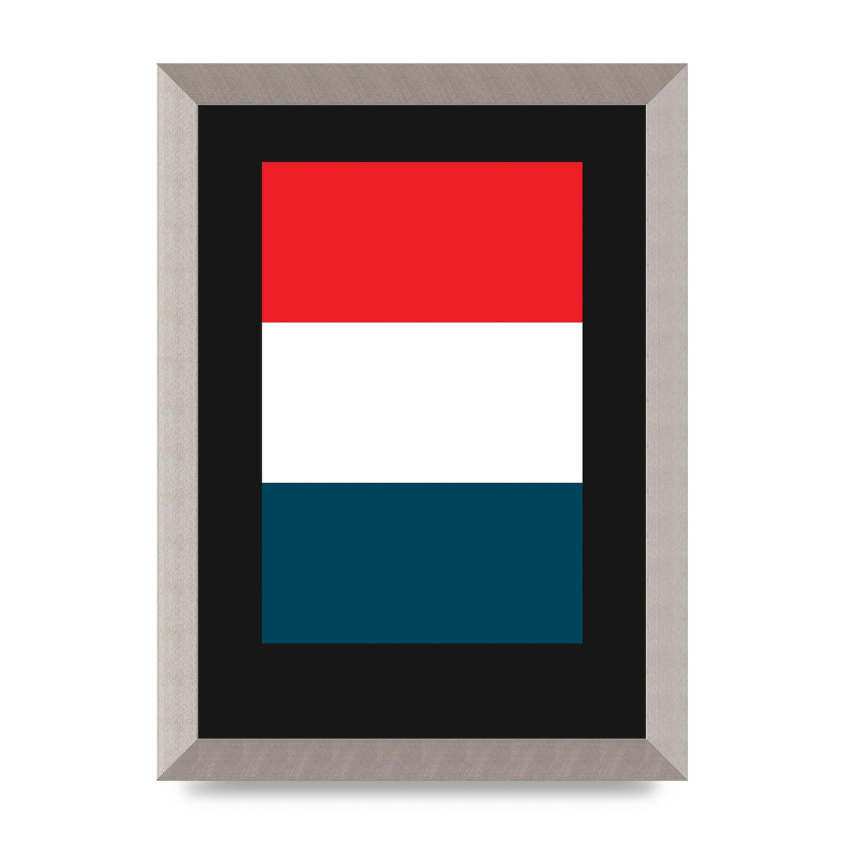 Bold Geometric Three Printed Poster - A4 framed