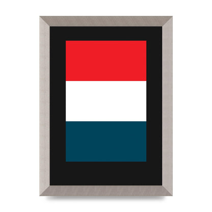 Bold Geometric Three Printed Poster - A4 framed