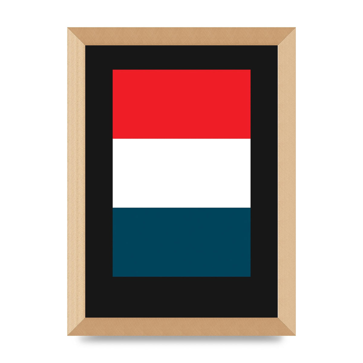 Bold Geometric Three Printed Poster - A4 framed