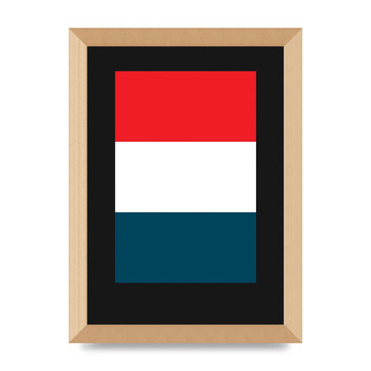 Bold Geometric Three Printed Poster - A4 framed