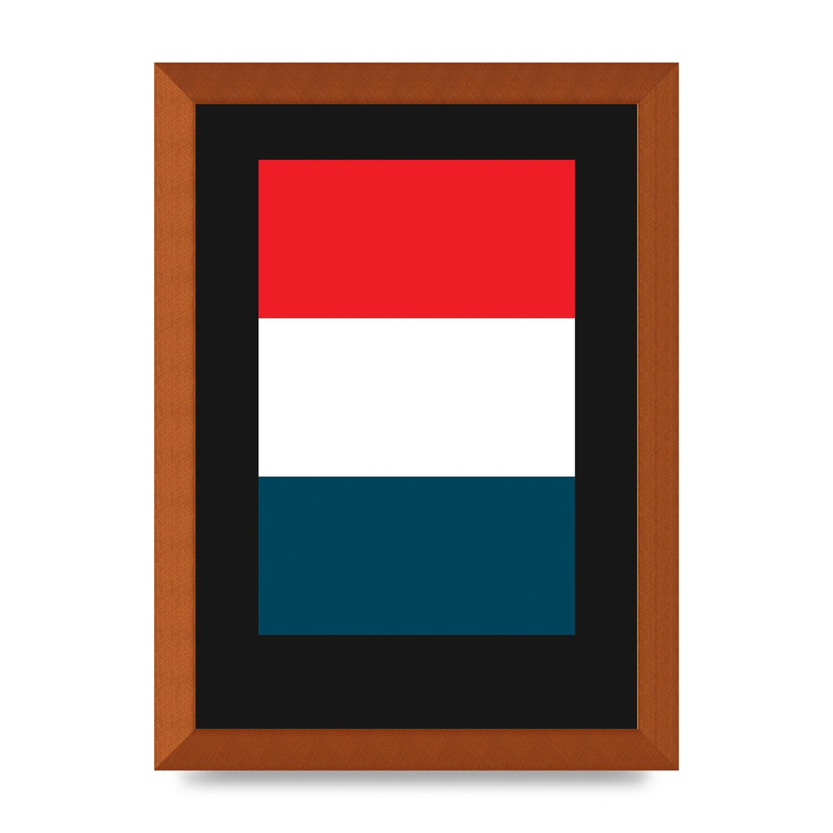 Bold Geometric Three Printed Poster - A4 framed