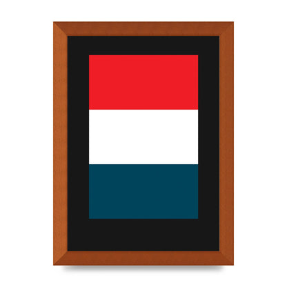 Bold Geometric Three Printed Poster - A4 framed