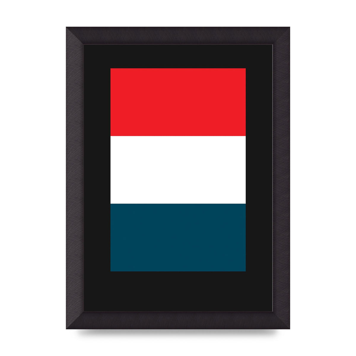 Bold Geometric Three Printed Poster - A4 framed