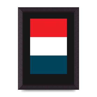 Bold Geometric Three Printed Poster - A4 framed