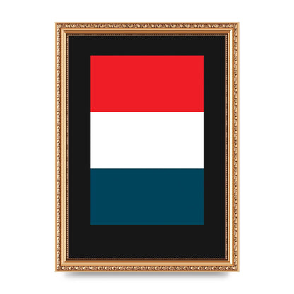 Bold Geometric Three Printed Poster - A4 framed