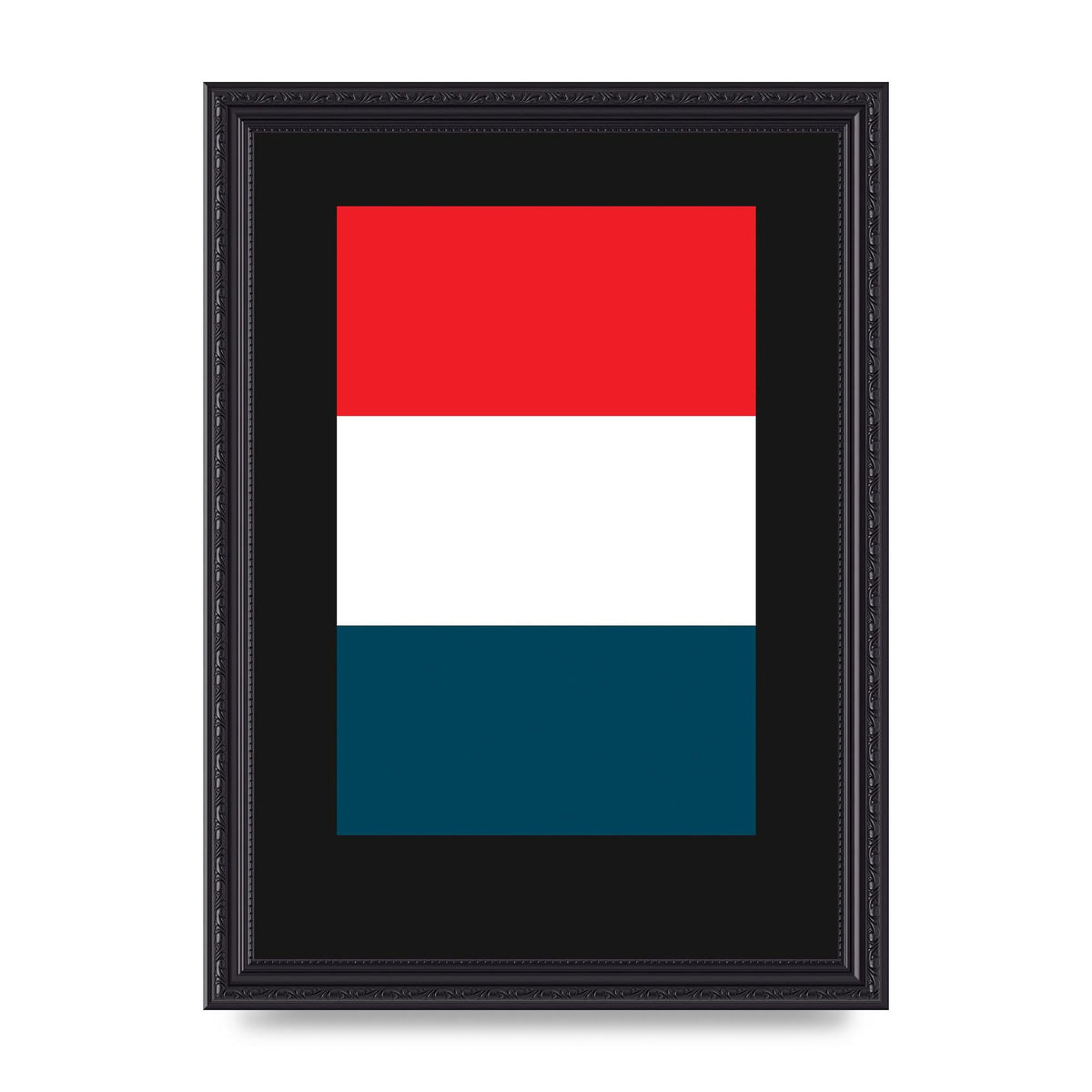 Bold Geometric Three Printed Poster - A4 framed