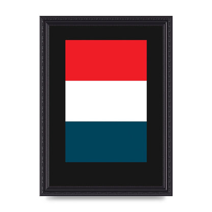 Bold Geometric Three Printed Poster - A4 framed