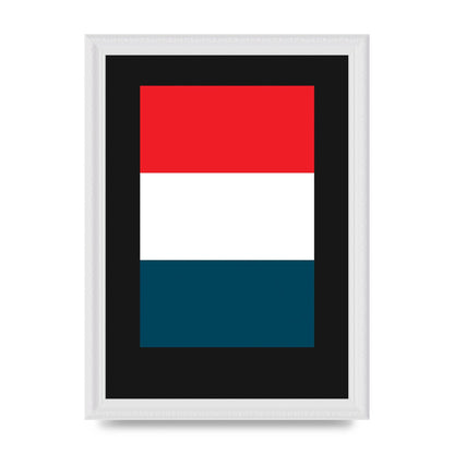 Bold Geometric Three Printed Poster - A4 framed