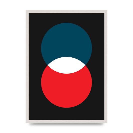 Bold Geometric Two Wall Art - A2 framed