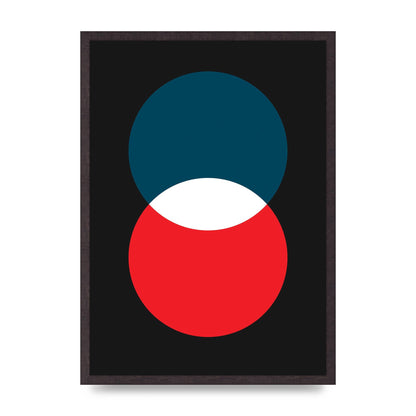 Bold Geometric Two Wall Art - A2 framed