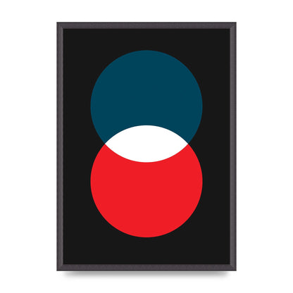 Bold Geometric Two Wall Art - A2 framed