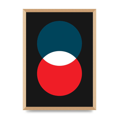 Bold Geometric Two Wall Art - A2 framed