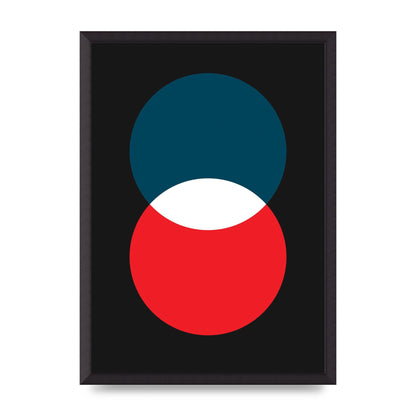 Bold Geometric Two Wall Art - A2 framed