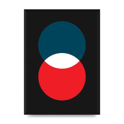 Bold Geometric Two Wall Art - A3 framed