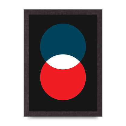 Bold Geometric Two Wall Art - A4 framed