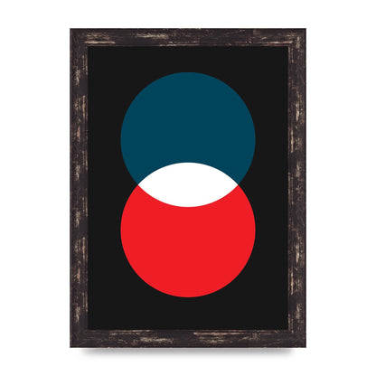 Bold Geometric Two Wall Art - A4 framed