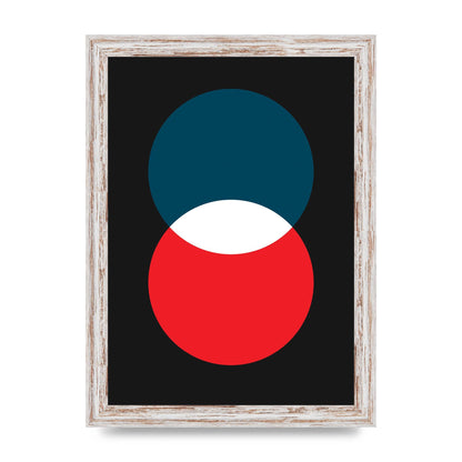 Bold Geometric Two Wall Art - A4 framed