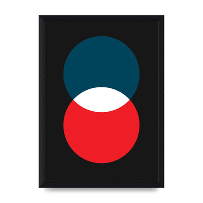 Bold Geometric Two Wall Art - A4 framed