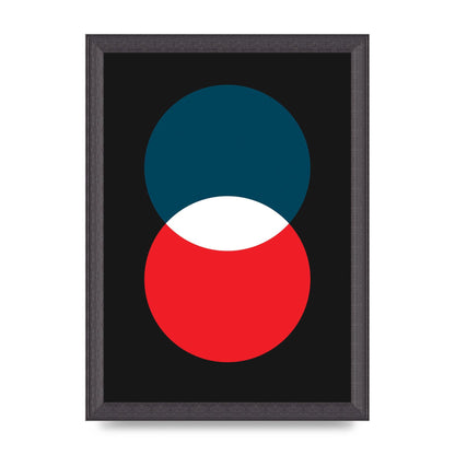Bold Geometric Two Wall Art - A4 framed