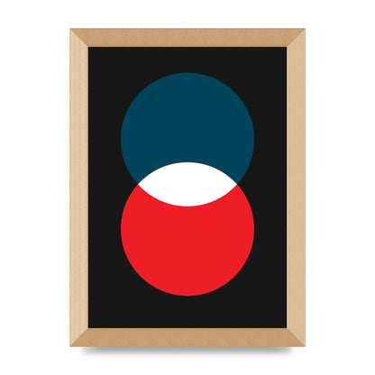 Bold Geometric Two Wall Art - A4 framed