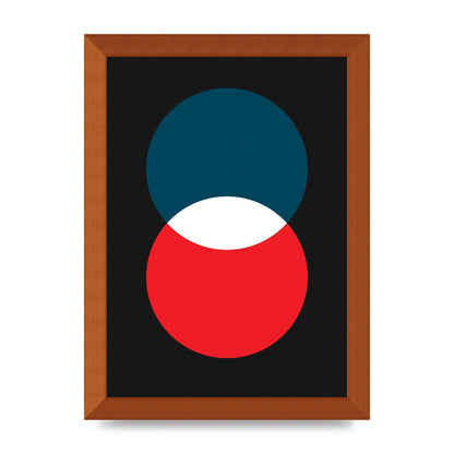 Bold Geometric Two Wall Art - A4 framed