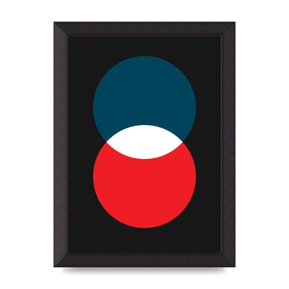 Bold Geometric Two Wall Art - A4 framed