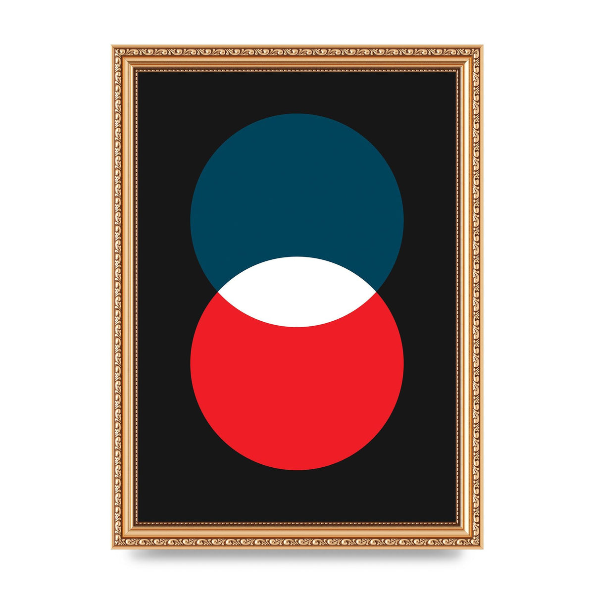 Bold Geometric Two Wall Art - A4 framed