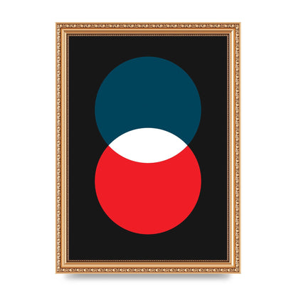 Bold Geometric Two Wall Art - A4 framed