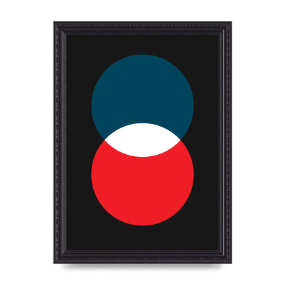 Bold Geometric Two Wall Art - A4 framed