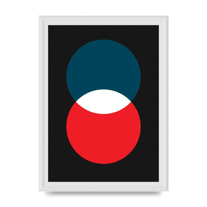 Bold Geometric Two Wall Art - A4 framed