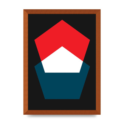 Bold Geometric Art For The Home - A3 framed