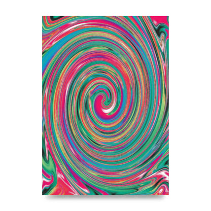 Halftone Multicolour Trippy Swirl Printed Poster - unframed print