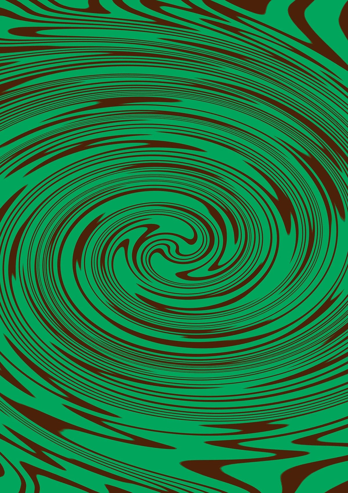 Green Trippy Swirl Wall Art - detail