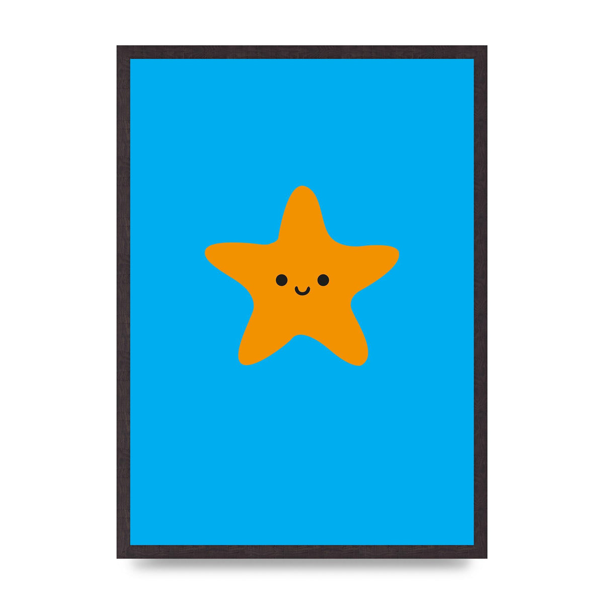 Kids Starfish Illustration Boys Art For The Home - A2 framed