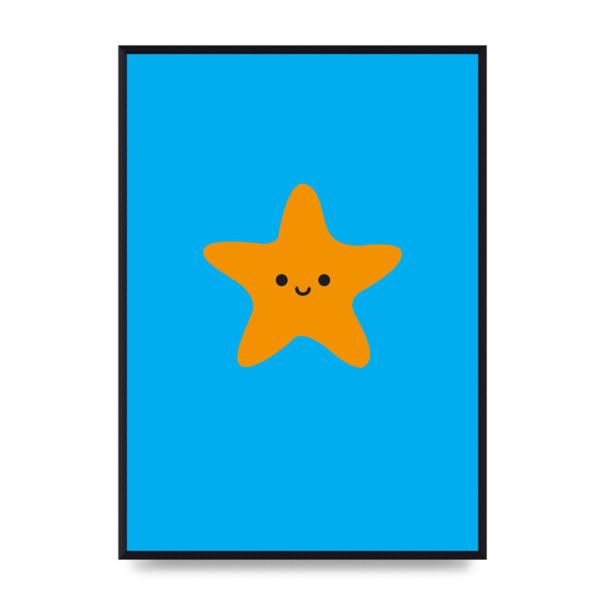 Kids Starfish Illustration Boys Art For The Home - A2 framed