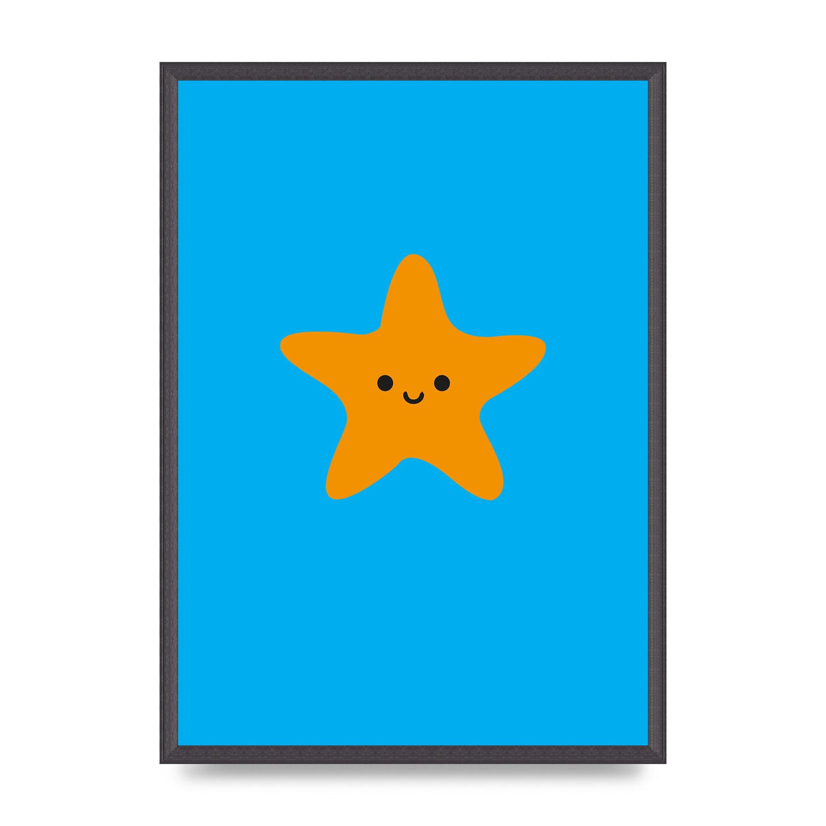 Kids Starfish Illustration Boys Art For The Home - A2 framed