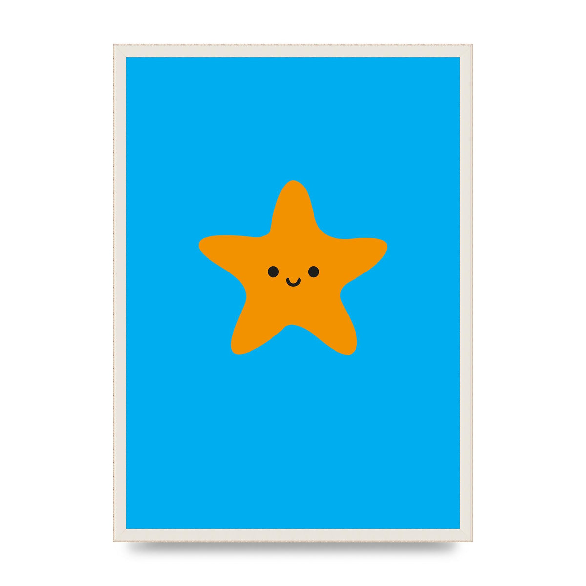 Kids Starfish Illustration Boys Art For The Home - A2 framed