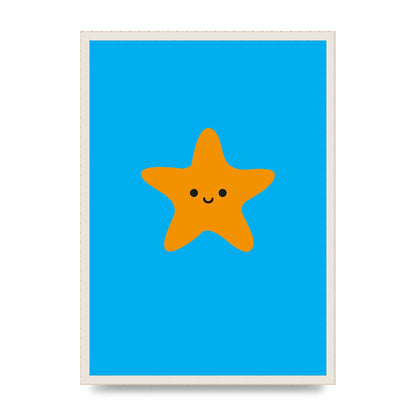 Kids Starfish Illustration Boys Art For The Home - A2 framed