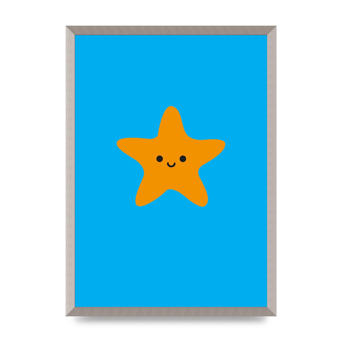 Kids Starfish Illustration Boys Art For The Home - A2 framed