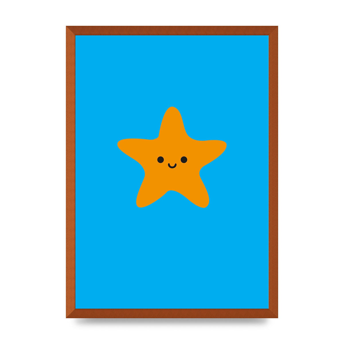 Kids Starfish Illustration Boys Art For The Home - A2 framed