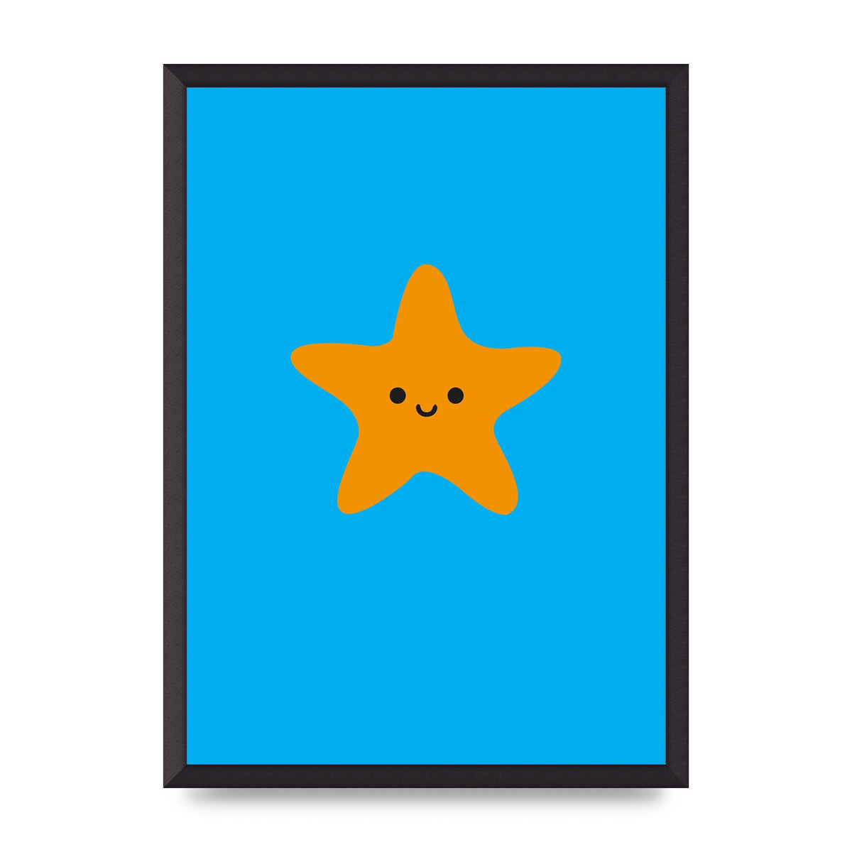 Kids Starfish Illustration Boys Art For The Home - A2 framed