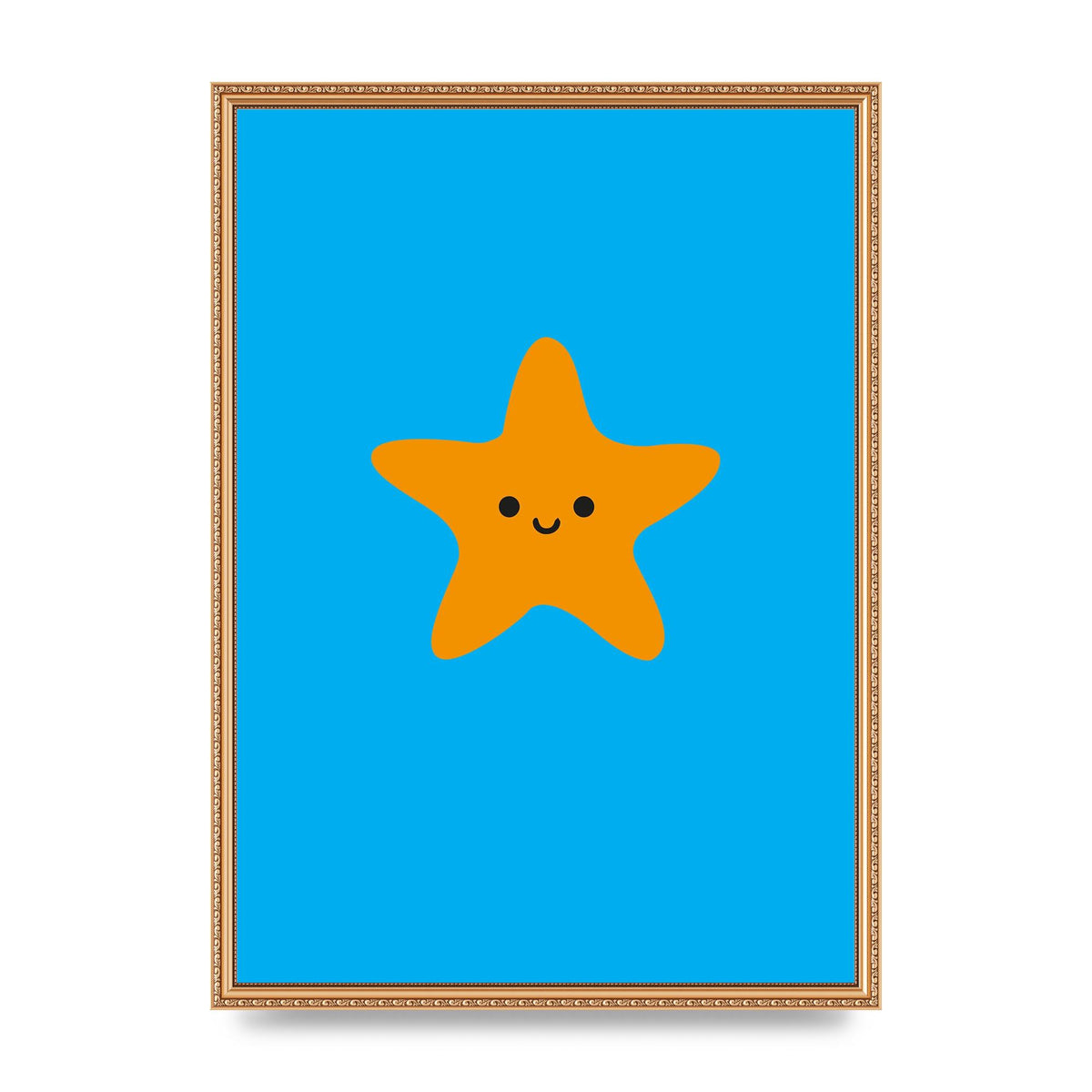 Kids Starfish Illustration Boys Art For The Home - A2 framed