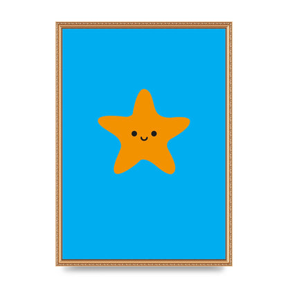 Kids Starfish Illustration Boys Art For The Home - A2 framed