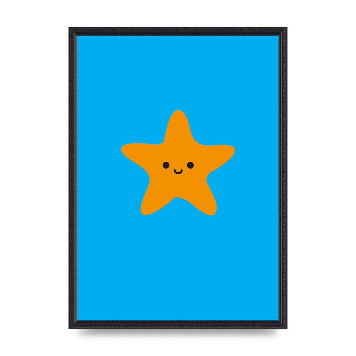 Kids Starfish Illustration Boys Art For The Home - A2 framed